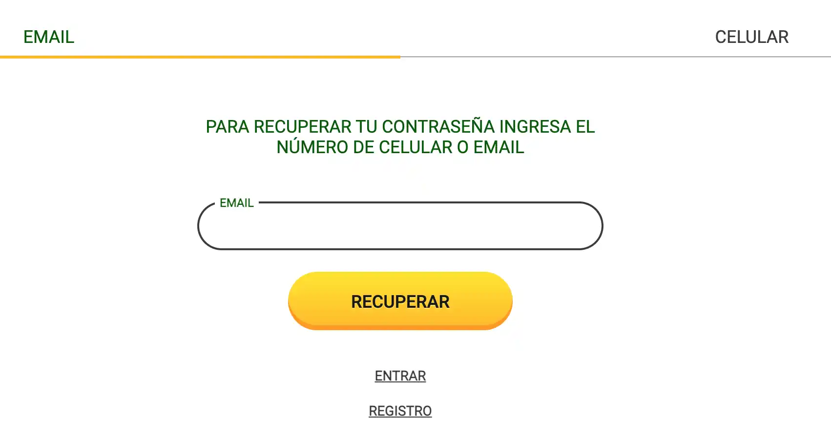 Brazino777 recuperación de contraseña